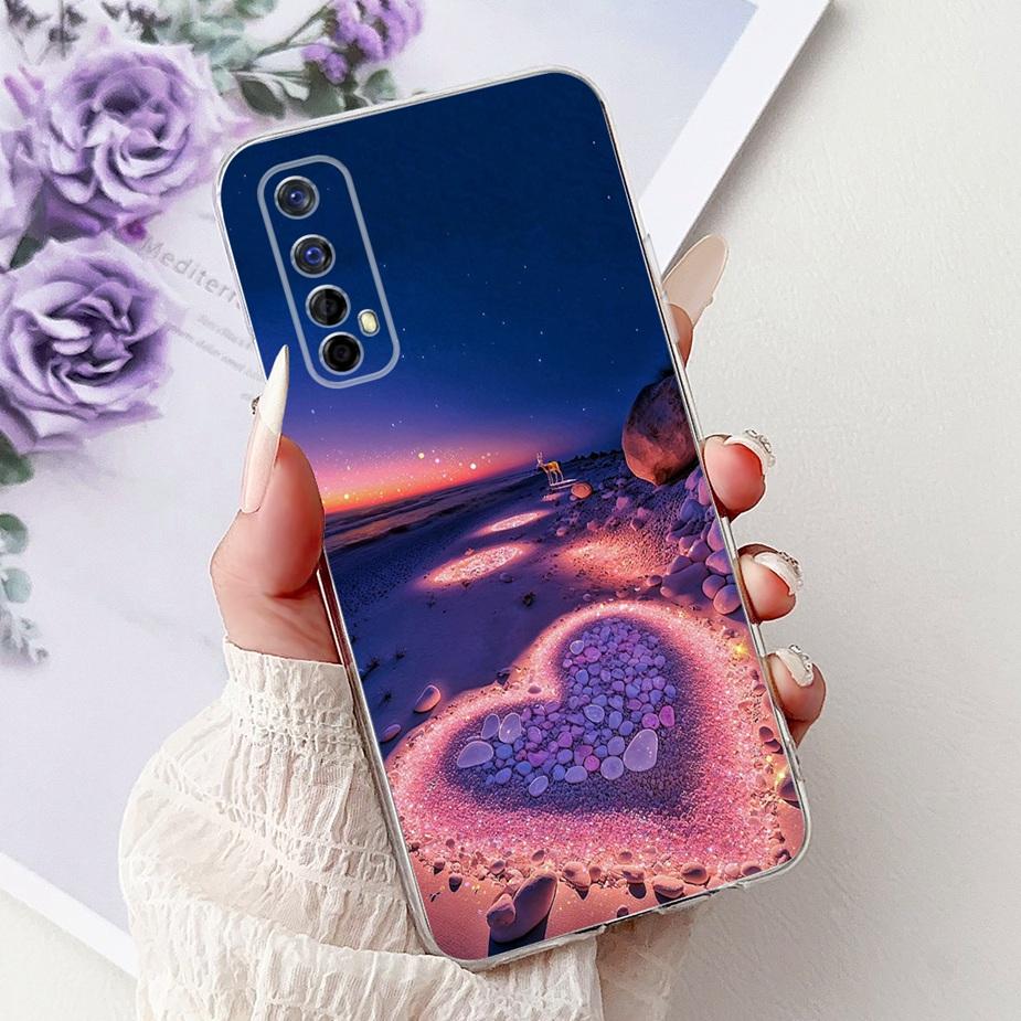 Чехол для Realme 7 5G RMX2111 Милый Кот Роскошный Расписной Чехол Мягкий Силиконовый Чехол для Телефона Для Realme 7 Pro Realme7 5G Задняя Крышка Coque