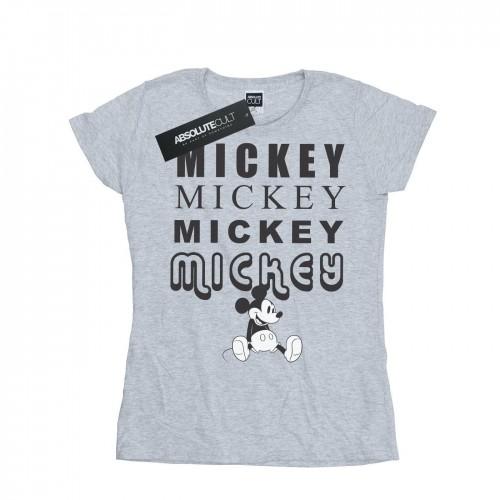 Disney Womens/Ladies Mickey Mouse Sitting Cotton T-Shirt