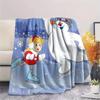 Frosty the Snowman  Print Flannel Blanket, High quality Comfortable for All Seasons, Home Decor, Warmth and Comfort