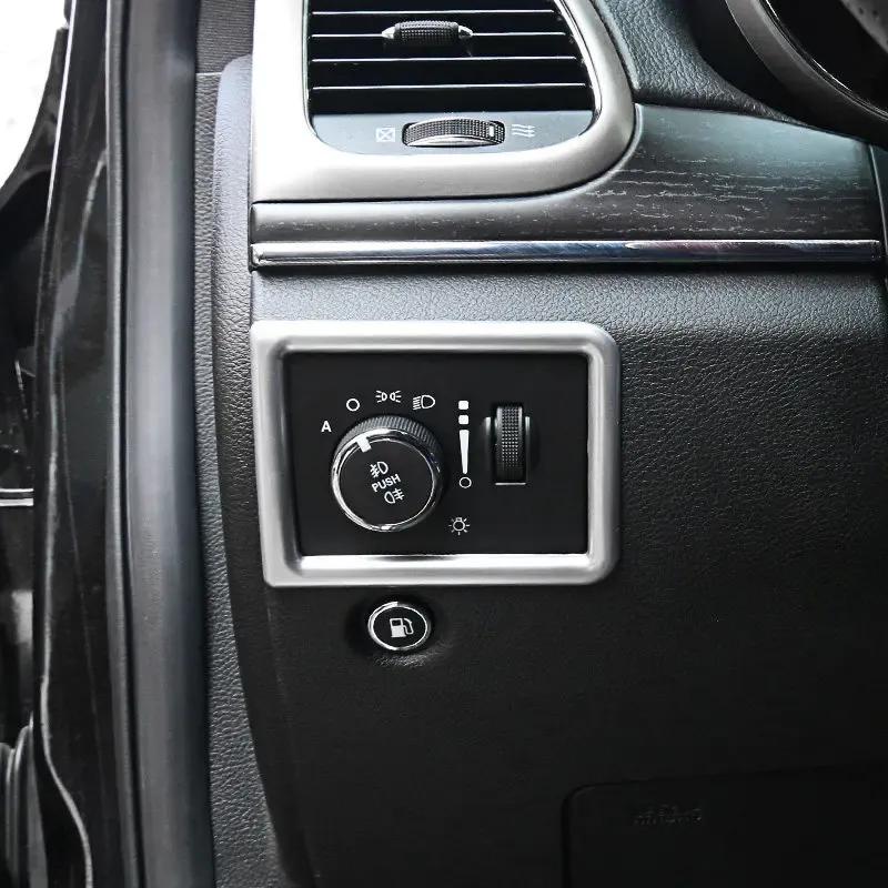 For Jeep Grand Cherokee 2014-2015 2017 2018 Car Headlamps Adjustment Switch Cover Trims Auto ABS Styling Accessories