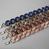 DIY New Fashion Woman Bag Accessory Detachable Replacement Blue Pink Brown Acrylic Chain Luxury Strap Resin Shoulder Clutch Chain