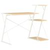VidaXL Desk with Shelf White and Oak 116x50x93 Cm 20291