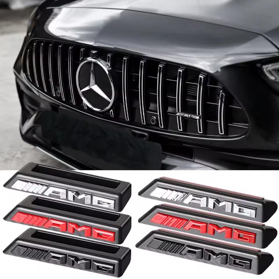 ABS Auto Front Grille Decoration Emblem Sticker Car Styling Accessories For Mercedes Benz AMG CLK CLA CLG GLE GLS W212 W213 W205 GT1