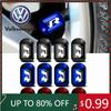 2026 Hot For VOLKSWAGEN VW 4pcs Car Wheel Rims Tire Valve Caps Cover for Volkswagen Rline R Line Tiguan Polo Golf Passat B5 Tour