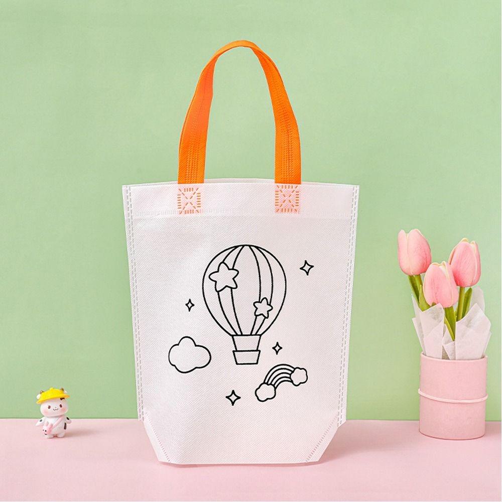 Coloring Goodie Bags Double Sided Graffiti Bag Non-woven Fabric Handbag New Graffiti Pack  Children