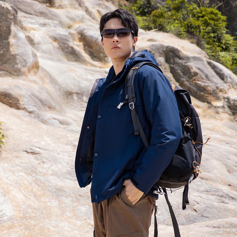 Зимняя вельветовая хлопковая одежда Ветрозащитная теплая куртка Для улицы Водонепроницаемая одежда для альпинизма Общественная куртка Мужская куртка