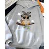 Cartoon Owl Kawaii Print Hoodies Women Sportwear Female Sweatshirt Cute Graphic Fleece Ladies Clothes Woman Clothing