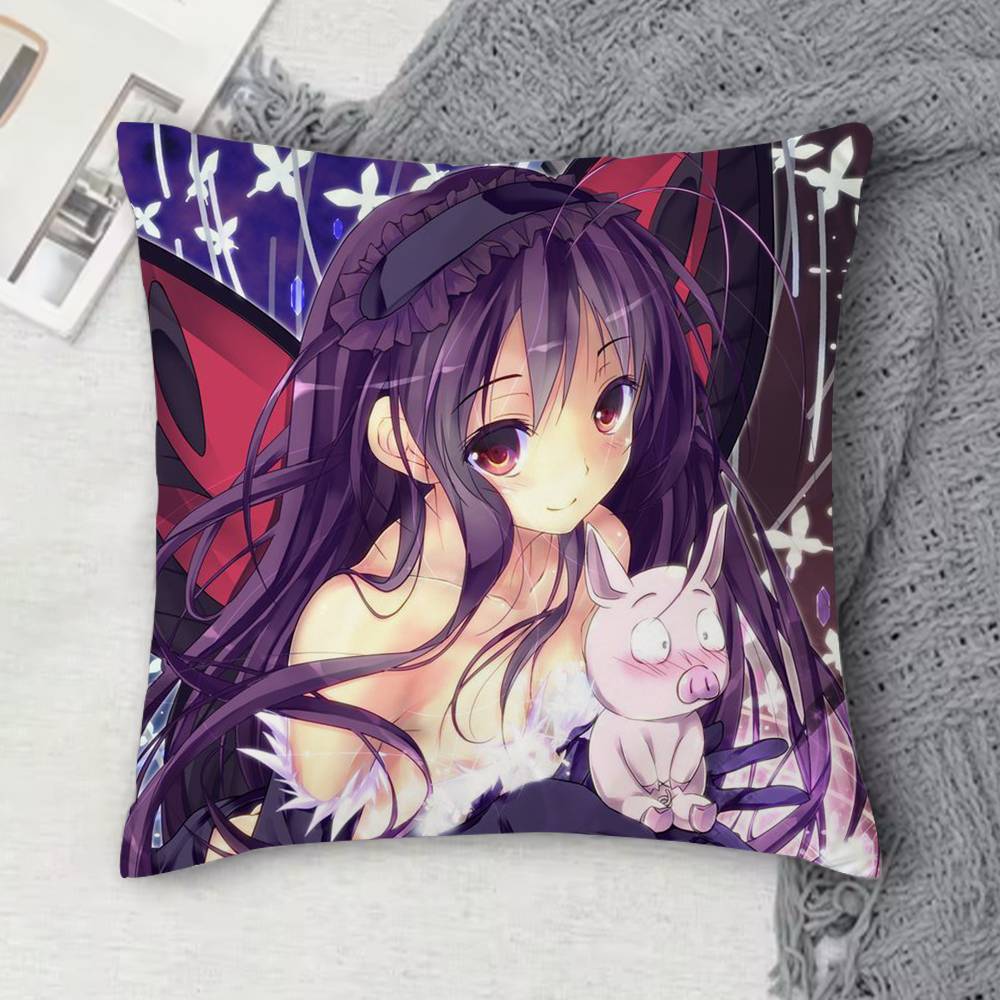 A-Accel World Double-Sided Printed Square Decorative Cushion Cover For Sofa Living Room Home Decor