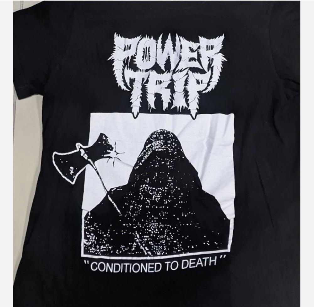 Футболка унисекс Power Trip черная Все размеры от S до 45XL Футболка 86 Унисекс футболка