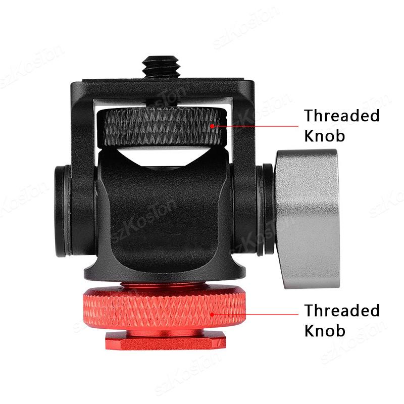 Зажим для DSLR-камеры Регулируемое крепление для монитора с холодным башмаком Защита от скручивания Винт 1/4" для монитора Вспышка DIY Крепление