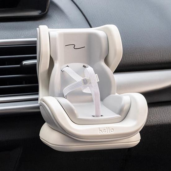 Doll Car Seat with Soft Furry Cushion Seat Cover Safety Belt Design Easy To Install Cute Doll Chair Car Interior Ornament