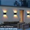 4/6/8LED Outdoor Solar Wall Lamp Up and Down Luminous Light for Garden Fence Decoration Waterproof Solar Powered Lamp