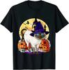 Happy Halloween Siamese Cat Witch Pumpkin T-Shirt