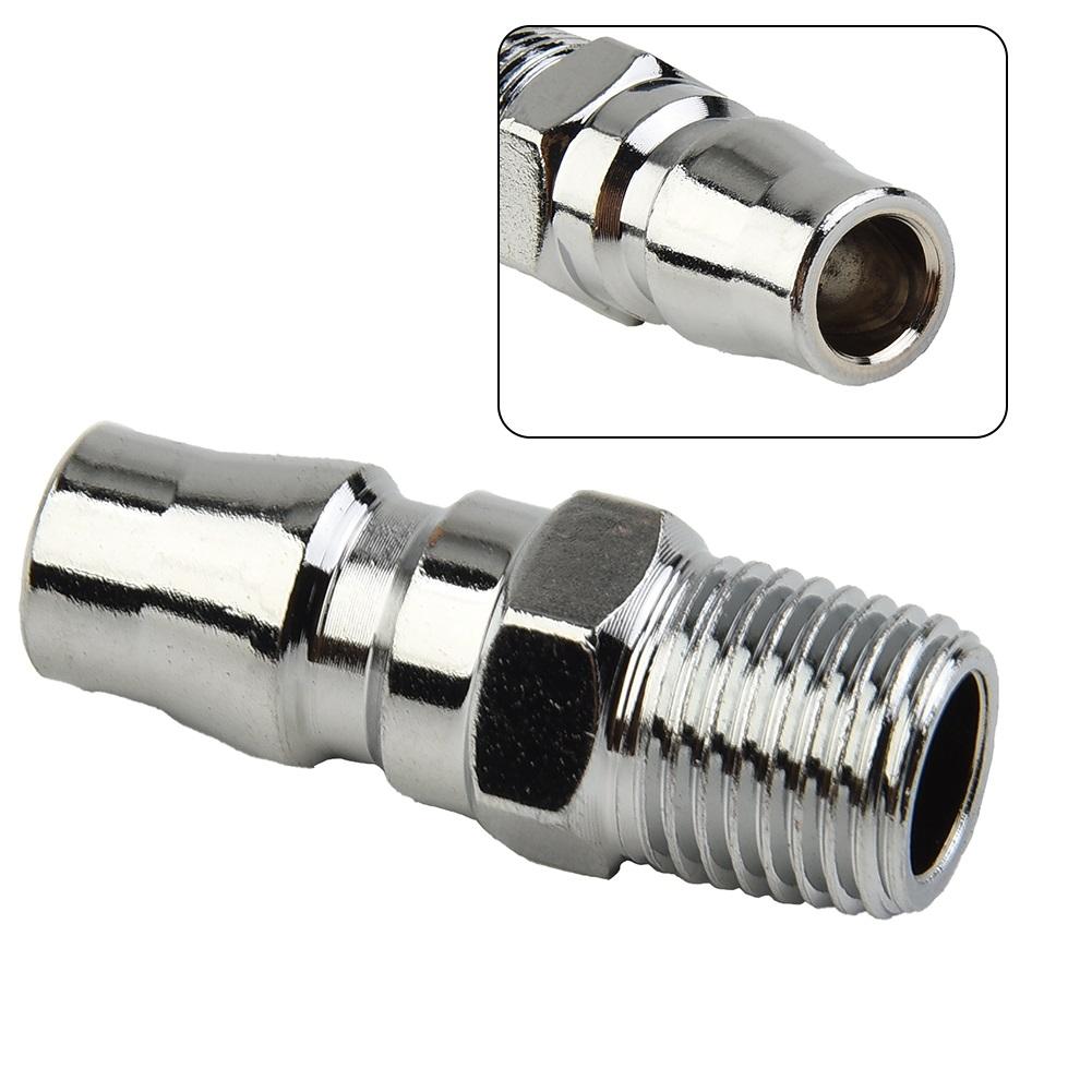 NITTO Male Thread Adapter Air Fitting Male Coupler Silver