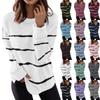 Women's Casual  Contrast Color Long Sleeve Top Pullover Sweatshir