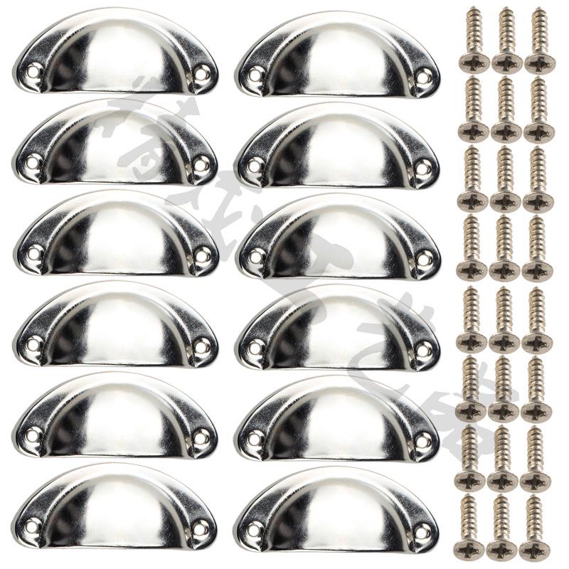 Набор из 12 ретро полукруглых железных ручек для ящиков, 82 мм, для украшения домашней мебели.