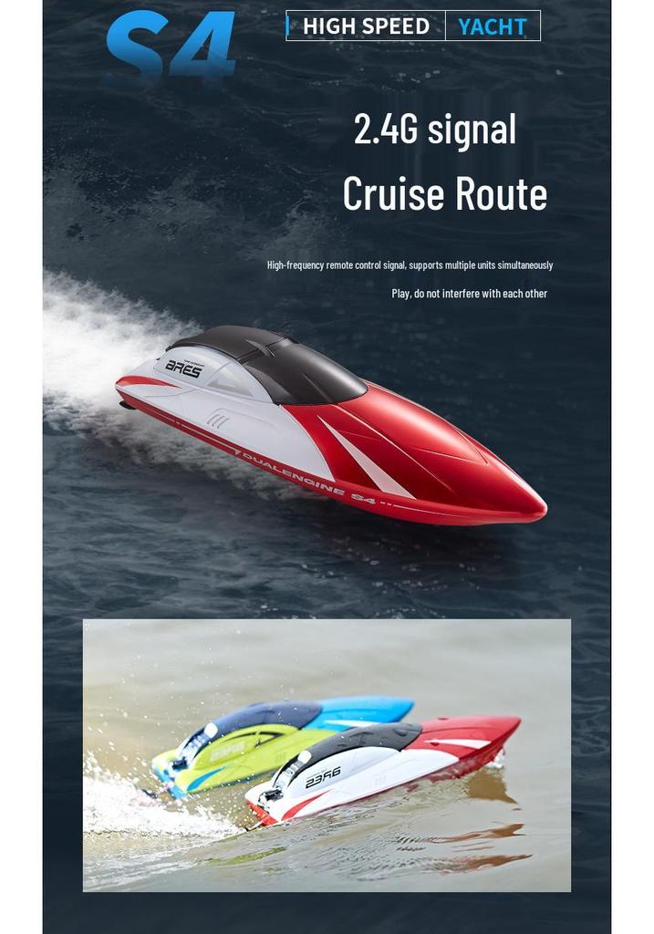Cross 2.4G Rechargeable High-Speed Remote Control Boat for Kids