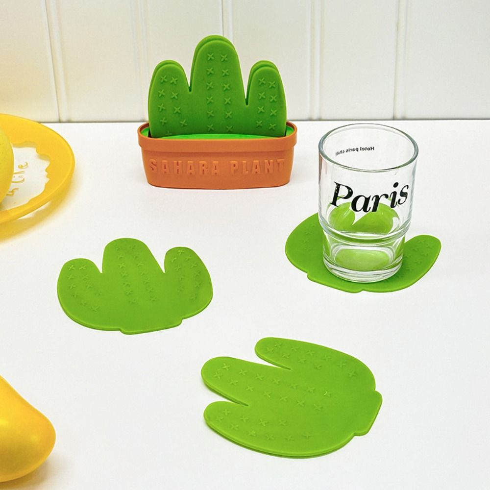 Безопасные подставки под стаканы с защитой от ожогов, набор креативных термостойких подставок под цветочные горшки, самодельные необрастающие подставки под стаканы с защитой от ожогов, посуда