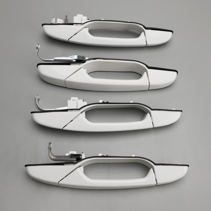 Artudatech 4PCS Front & Rear Door Handle Set White For Silverado Sierra 2007-2013