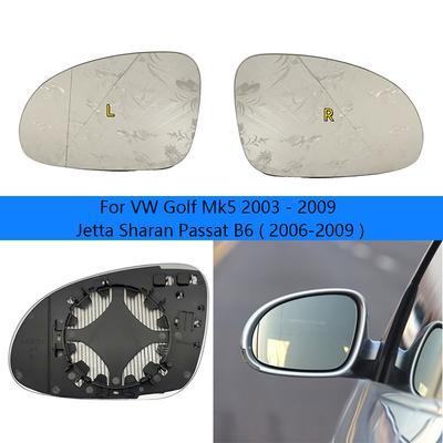 Широкоугольное зеркальное стекло с подогревом для автомобиля VW Golf Mk5 2003 - 2009 Eos Jetta Sharan Passat B6 ( 2006-2009 ) 1K0857521K,1K0857522