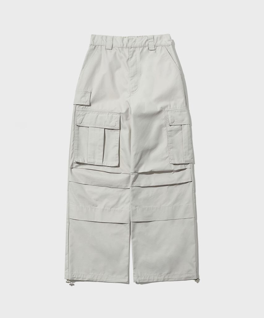INTEMPOMOOD Fw Combat Pocket Cargo Pants_Light Grey