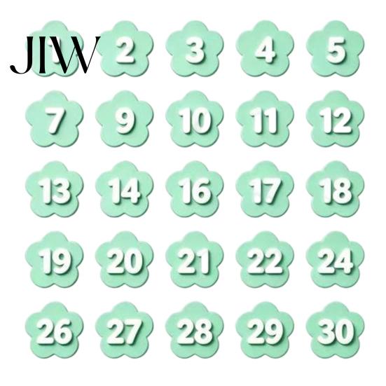 Back to School Essentials 30PCS Numbered Pencil Toppers, Reusable Prevent Confusion Labels, Classroom Management Tools Plastic Tracking Marker Clips,