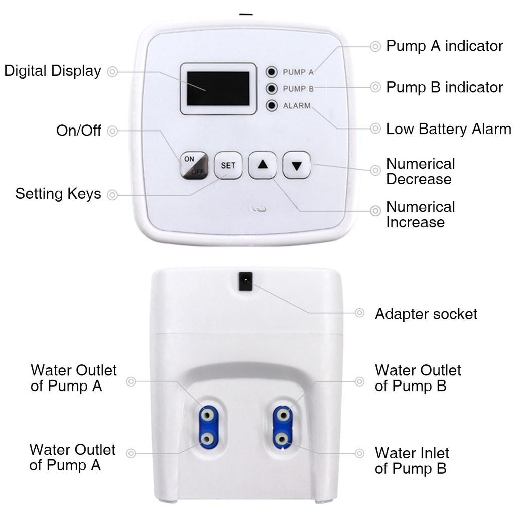 Single/Double Pump Garden Drip Irrigation Device Controller Timer System Intelligent Automatic Watering Device for Plants DC5V