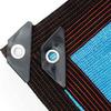 Filet d'ombrage 2x3 m bleu HDPE 90-95% avec œillets - coupe-vent anti-UV quatre saisons