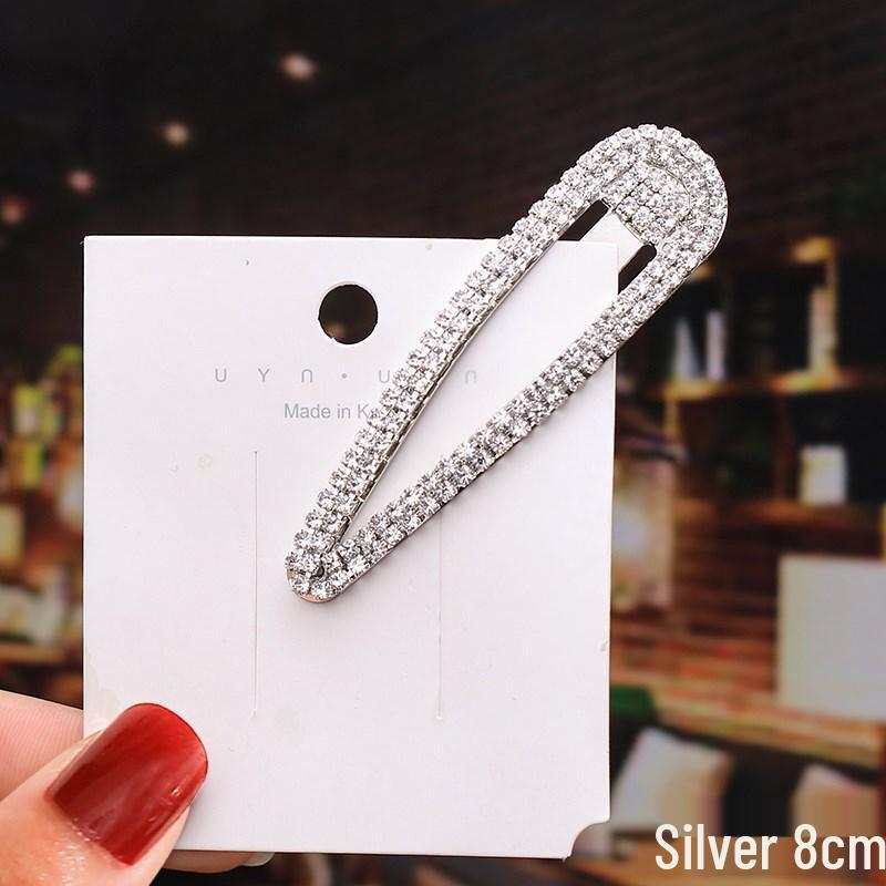 Korean Style Rhinestone Hair Clips & Hairpins: Versatile Alloy BB Clips for Bangs & Updos