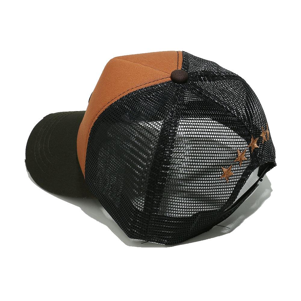 Streetwear 3D Star Embroidery Mesh Baseball Cap Summer Snapback Hip Hop Cap Outdoor Y2K Blocking Trucker Hat for Women Men