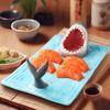 Японская интернет-знаменитость Приморская акула Керамическая тарелка Кухня Красивая декоративная тарелка Суши Пельмени Посуда Тарелка