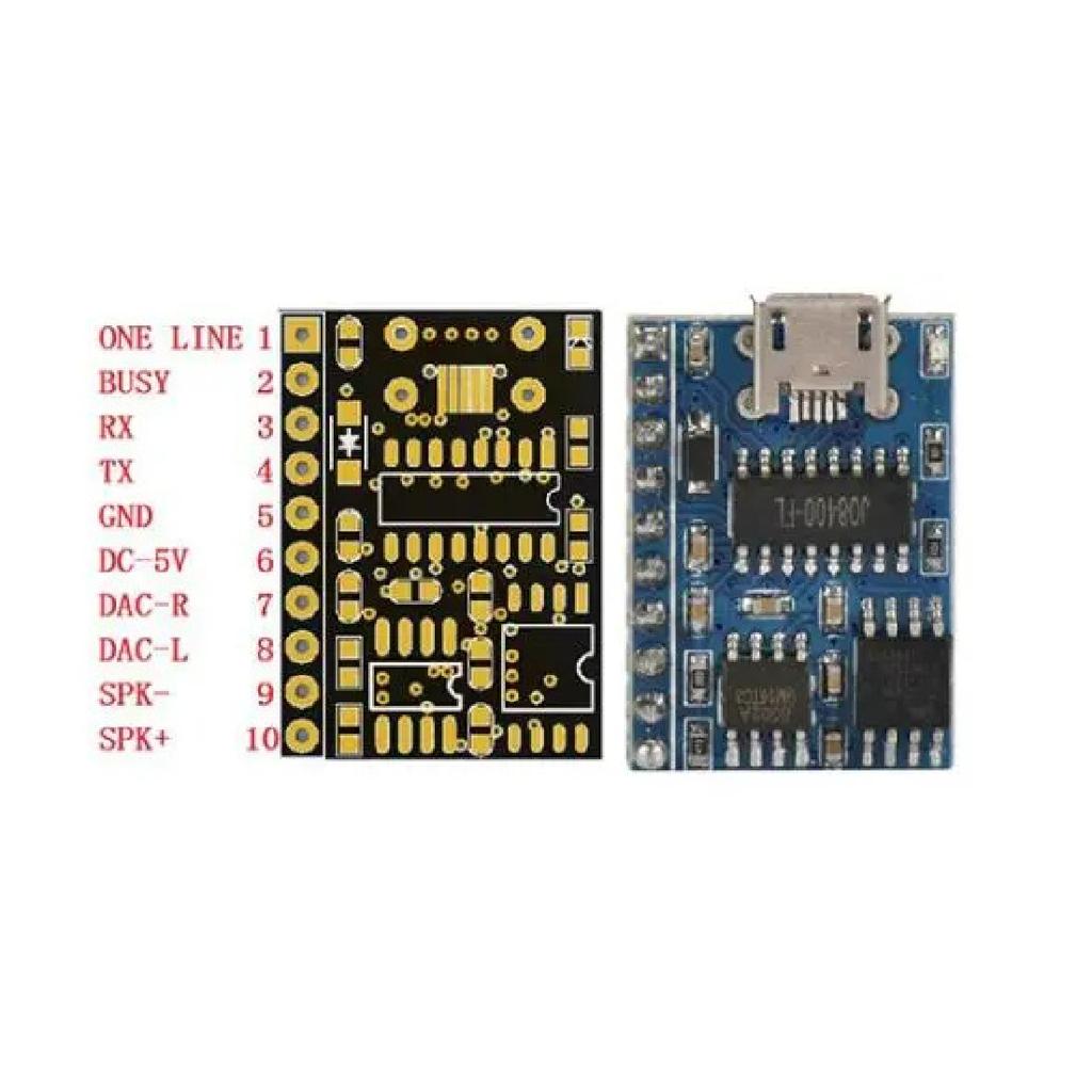 Voice module Serial port control USB copy synthesis module Music chip voice IC module JQ8400-FL