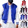 Classic Varsity Jacket, Men's Casual Baseball Jacket Coat Regular Fit College Hipster Windbreaker For Spring Autumn