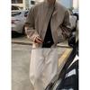 Men's Korean Style Stand Collar Bomber Jacket - Autumn, Versatile, Loose Fit, High-End, Trendy.