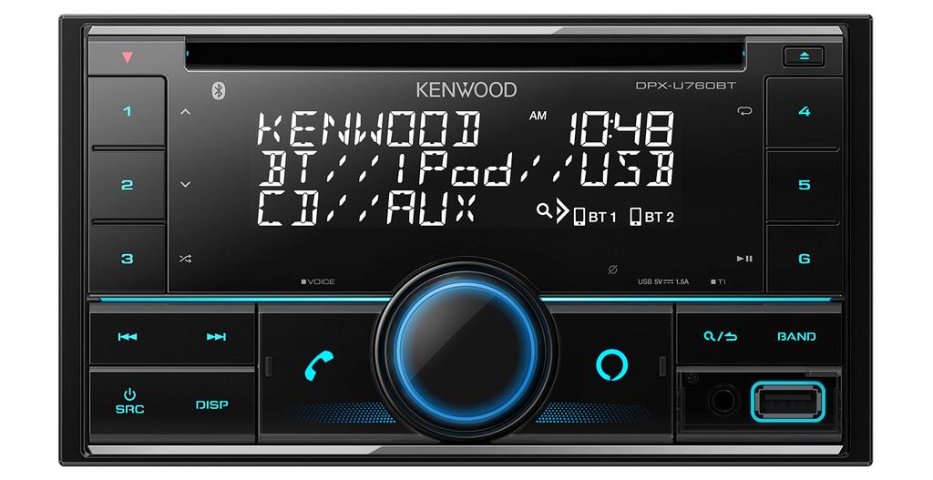 Kenwood 2DIN ресивер MP3 WMA AAC WAV FLAC совместимый CD USB iPod Bluetooth KENWOOD DPX-U760BT
