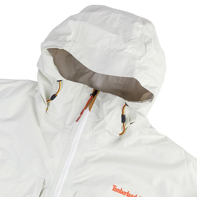 Timberland Outdoor Hiking Waterproof, Windproof, And Breathable Windbreaker Jacket Men's Ivory A66QUCM9