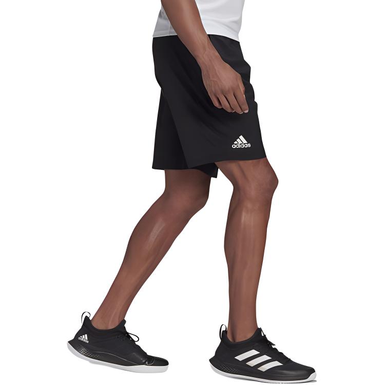 Adidas Сплошные цветные теннисные шорты с эластичной резинкой на талии, мужские плавки, черные GL5409