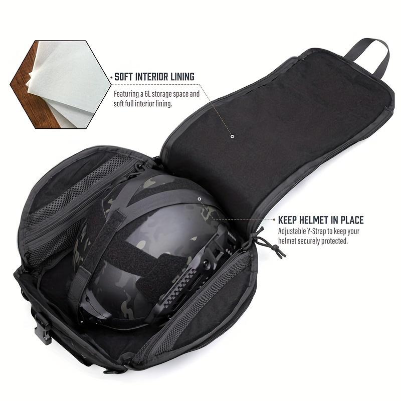 Сумка для тактического шлема, мягкая сумка для хранения страйкбольного шлема, мотоциклетного шлема, сумка для шлема Molle, упаковка с защитой от царапин и флисовой подкладкой для хранения