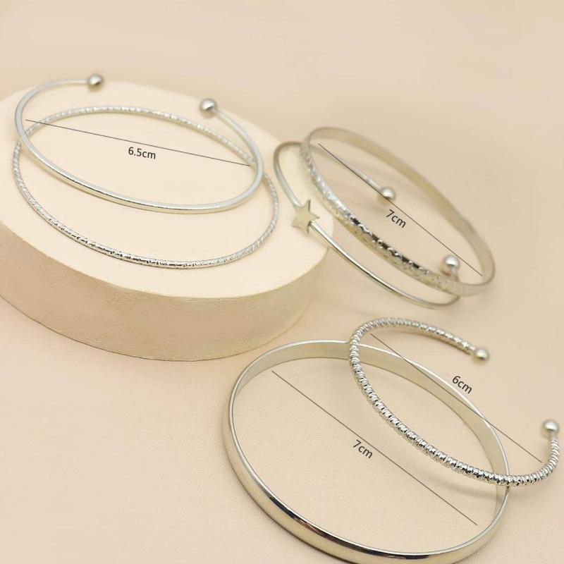 Набор минималистичных браслетов с пятиконечными звездами, 6 шт. / 10 шт.