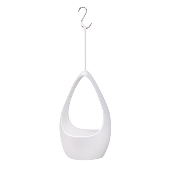 Подвесной цветочный горшок в форме капли с дренажным отверстием, подвесная корзина для растений с металлическим крючком для внутреннего и наружного декора сада