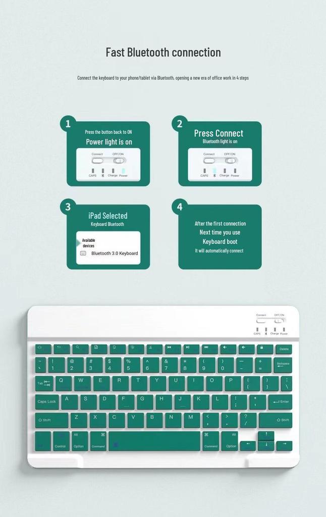 13-inch Bluetooth Keyboard Case with Touchpad for Apple iPad Air7 (2025 Model)