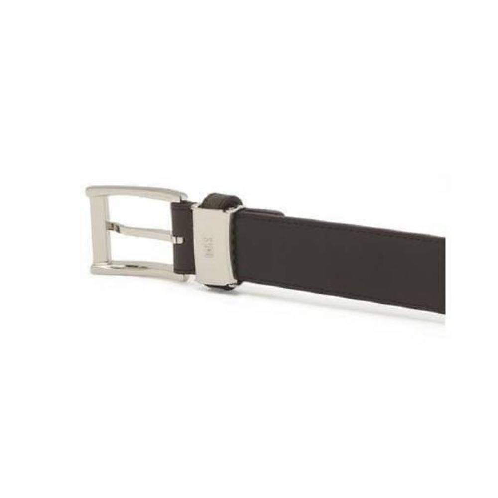 Daks Buckle Belt Brown Check Line Strap Cowhide Dbbe4f202w3