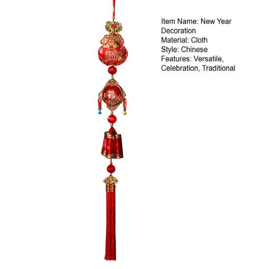 Chinese New Year Decoration Spring Festival Red Lucky Hanging Tassel Pendant 2025 Year of The Snake Ornament for Home Car Window Decor