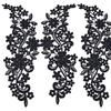 Elegant Crochet Lace Embroidery Floral Neckline Collar Sewing Applique Black