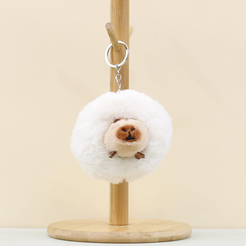 Lovely Capybara Plush Keychain Soft Pp Cotton Toy Bag Decoration