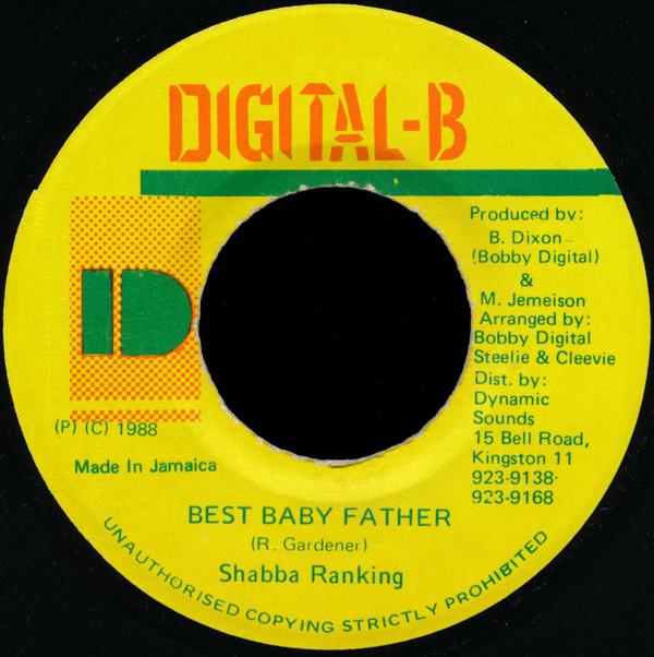 7-дюймовая пластинка SHABBA RANKS Best Baby Father NONE DigitalB 1988 Ямайка Регги Ска Даб Б/у