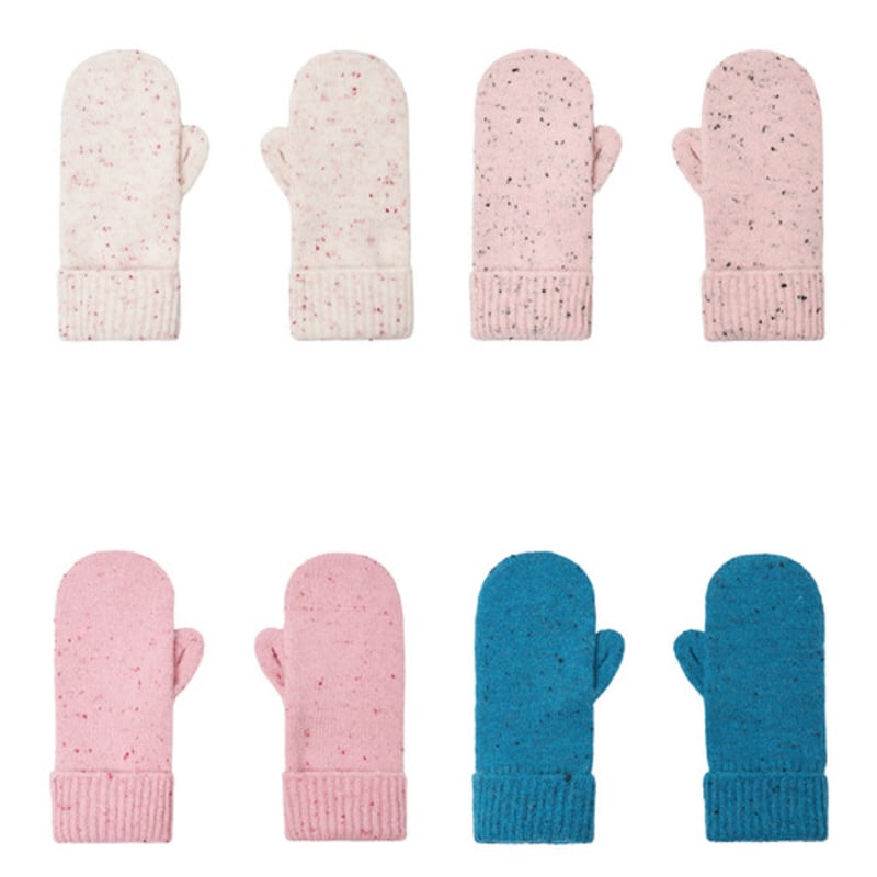 ВСЕ НЕЗАВЕРШЕННЫЕ Перчатки-варежки в горошек (4 цвета)