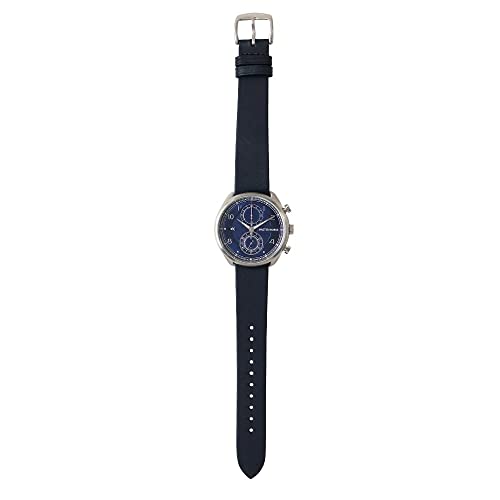 MASTER WORKS Quattro 002 MW07SN-EDNVG8 Мужские часы, Сделано в Японии, Кварцевый механизм, 41 мм, Кожаный ремешок, Хронограф, Темно-синий