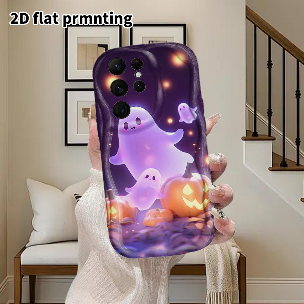 Phone Case: 2D Flat Samsung Galaxy A34 A35 M05 M06 S20 S22 S21 FE Plus 5G Protective Case, Couple Style, Hazy Glow, Christmas and Halloween Gift