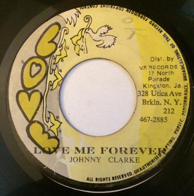 7-дюймовая пластинка JOHNNY CLARKE Love Me Forever NONE Love Jamaica Reggae Ska Dub Б/у